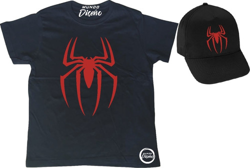 Polera De Niño Spiderman Araña + Jockey