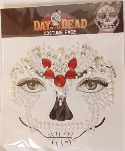 Pedrería Para Maquillaje De Catrina Halloween 2 Pza. Pedrería Para Maquillaje De Catrina Halloween 2 Pza.