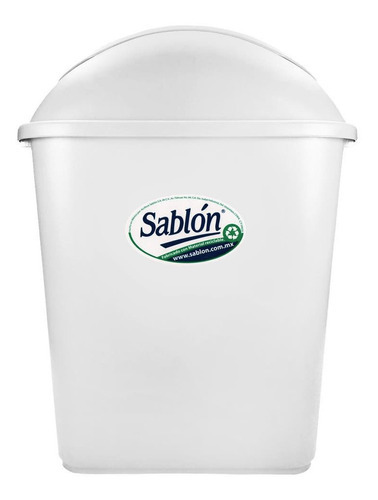 2 Pack Cesto Jumbo 26 L Sin Asas C/tapa Balancín En Colores Color Blanco
