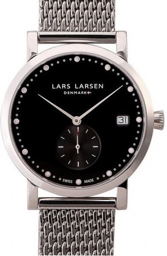 Reloj Lars Larsen De Caballero Made Dinamarca Metálico Negro