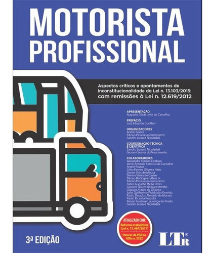Motorista Profissional: Aspectos Críticos E Apontamentos De, De André Franco De Oliveira Passos. Editora Ltr, Capa Mole Em Português