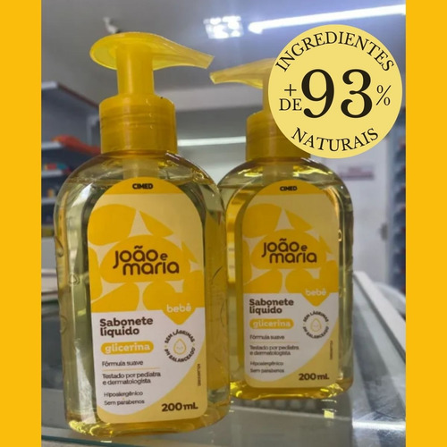 Sabonete Líquido João E Maria Bebe Glicerina 200ml Infantil