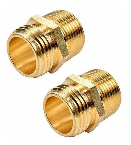 Paquete De 2 Conectores De 3/4 Gt A 3/4 Npt Macho, Manguera