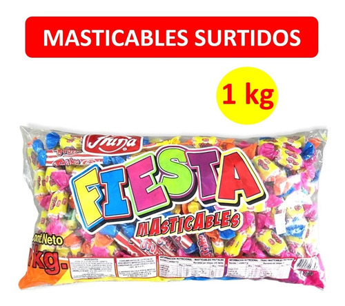 Caramelos Masticanbles Surtidos Para Piñata 1 Kg