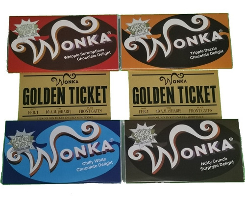 60 Barras De Chocolate Wonka - Promo Exclusiva Happy Candies