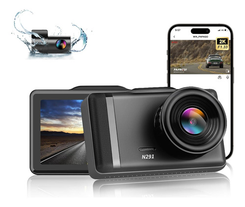 Papago Dual 2k Frontal Y Trasera Dash Cam Con Wifi, Gps Y Co