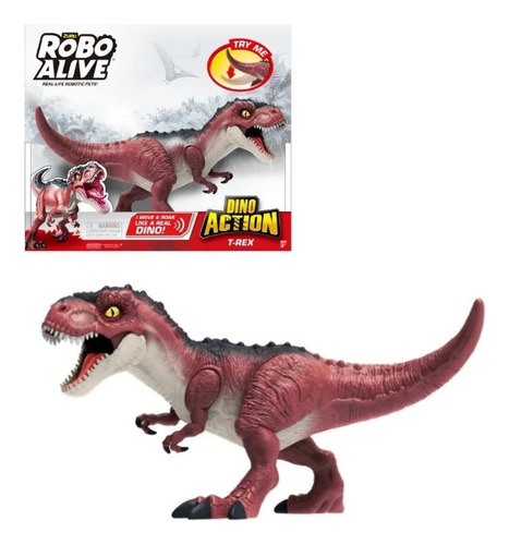 Robô Alive Dinossauro T Rex Dino Vermelho