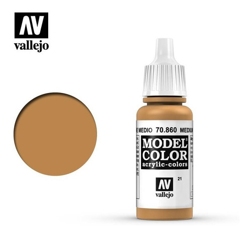 Imagen 3 de 4 de Vallejo Model Color Carne Medio 70860 Mate Opaco