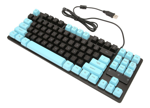 Teclado Con Cable Para Juegos, 87 Teclas, Diseño Ergonómico