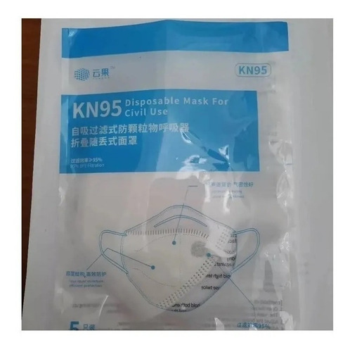 Imagem 5 de 5 de Máscara Kn95 Descartável 5 Camada Com Clip Nasal 5 Uni