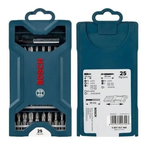 Set 24 Puntas Bosch Juego Atornillador Mini X Line
