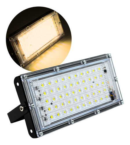 Réflector Luz Calida Led 50w (500)  Lupa , Para Interperie 