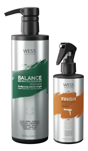 Kit Wess Balance Shampoo 500ml + Finish Protector 250ml