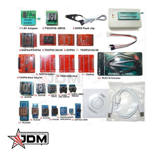 Imagen 5 de 10 de Programador Universal Usb Tl866 Cs 24 Adaptadores Garantia
