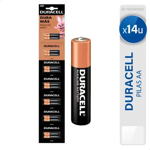 Pilas Duracell Aa Blister X14 Unidades Dura Mas