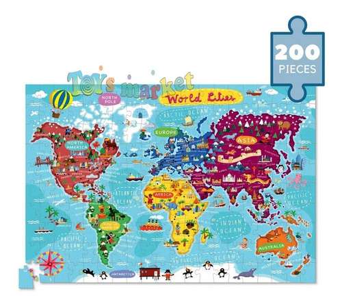 Imagen 4 de 6 de Puzzle 200 Piezas Rompecabezas Con Poster Crocodile Creek