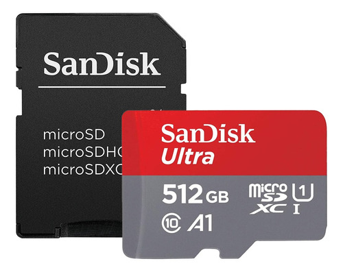 Cartão De Memória Micro Sd Sandisk 512gb Microsd Ultra E Adp