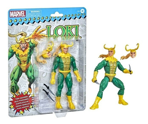 Figura Loki Vintage Marvel Legends - Hasbro