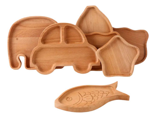 Plato De Bambú Personalizado Para Primeras Comidas Bebe Leon
