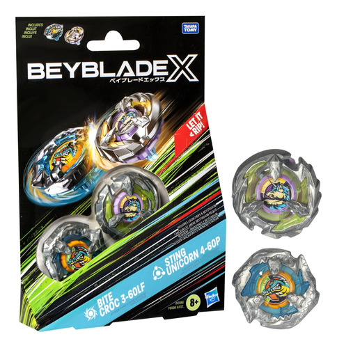 Set Battling Top Beyblade X Bite Croc 3-60lf Y Sting Unico