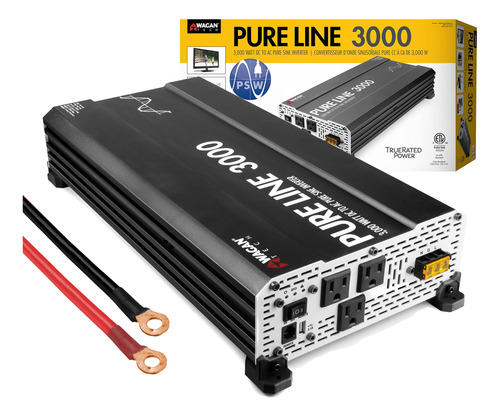 Wagan El3810 Pure Line - Inversor De Corriente De 3000 Vatio