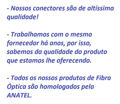 Imagem 3 de 9 de 100 Pcs Conector Rápido Fibra Optica Ftth Sc Apc Single Mode