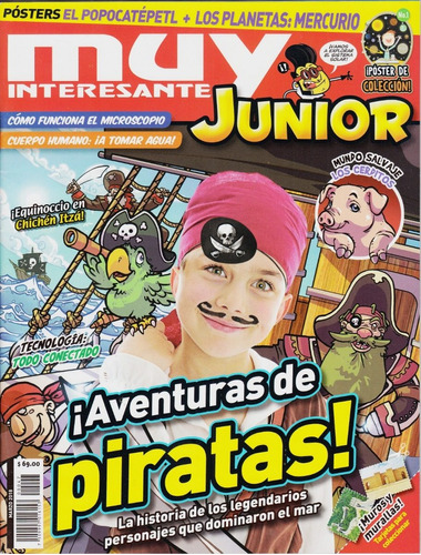 Revista Muy Interesante Junior ¡aventuras De Piratas!