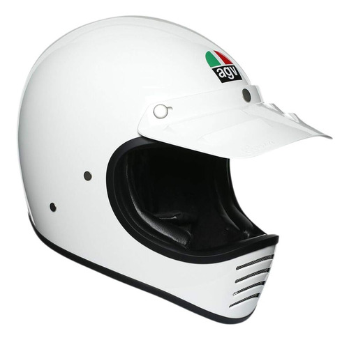 Casco Para Moto Agv X101 Solid  Talla M Color Blanco