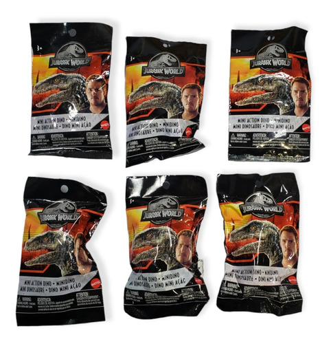 Jurassic World Mini Action Dinos *6 Sin Repetidos  