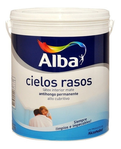 Pintura Latex Cielorraso Alba Antihongo X 1lt Pintumm Color Blanco