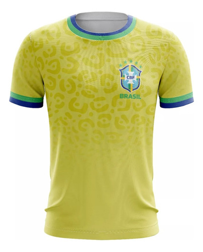 Camiseta Verdeamarelha De Futbol Qatar Personalizable