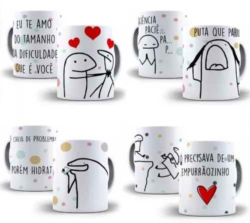 Caneca Personalizada Meme Flork - Amor da Minha Vida - Caneca