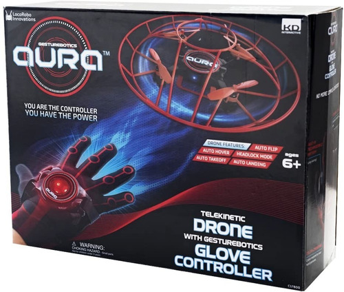 Drone Con Controlador De Guante Kd Interactive Aura Color Negro