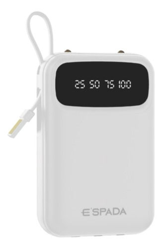 Power Bank 10.000mah Carregador Rápido Slim Portátil Bte-86e Cor Branco