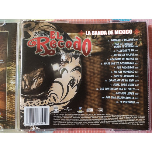 Banda El Recodo Cd Te Presumo V (Usado)
