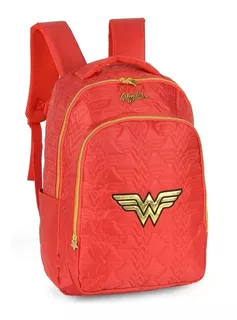 Mochila Escolar Notebook Mulher Maravilha Ww Oficial Dc