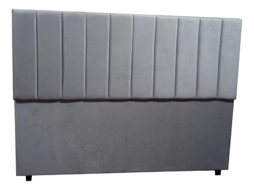 Cabecero Espaldar Gris Panel Para Base Cama Doble  O Semido