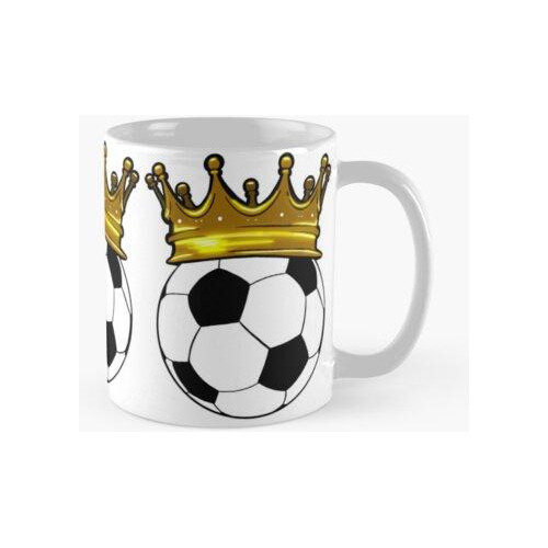 Taza Balón De Fútbol Con Corona Calidad Premium