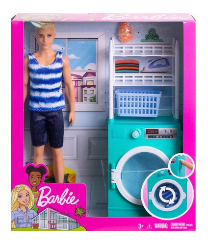 Barbie Ken Y Lavadora Fyk51