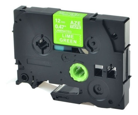 Imagen 4 de 6 de Blanco 10pk En Cal Tze-mqg35 Verde 12mm Etiqueta Cinta Para
