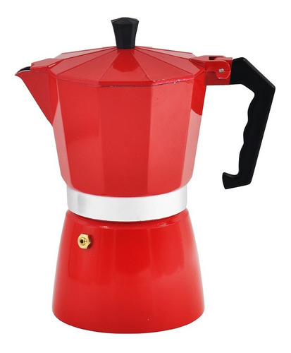 Cafetera Italiana Aluminio Bastiani Rojo 300ml 6t