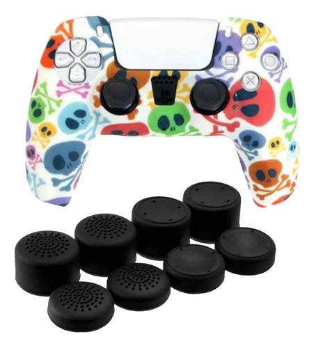 Fundas Protector Silicona Mando Control Ps5 + Grips Ps5 B