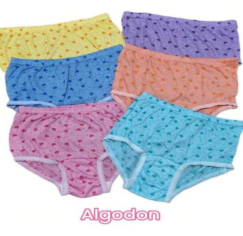 Pantaleta Para Niña De Colores 12pz