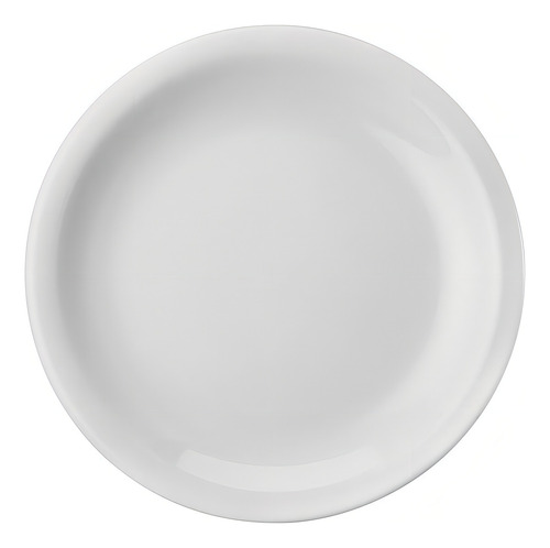 Conjunto De Prato Raso 26 cm 12 Pçs Porcelana Branca Schmidt