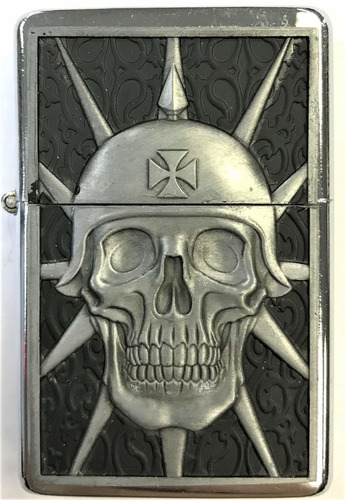 Biker Star Skull Diseño Prueba Viento Jet Flame Pocket