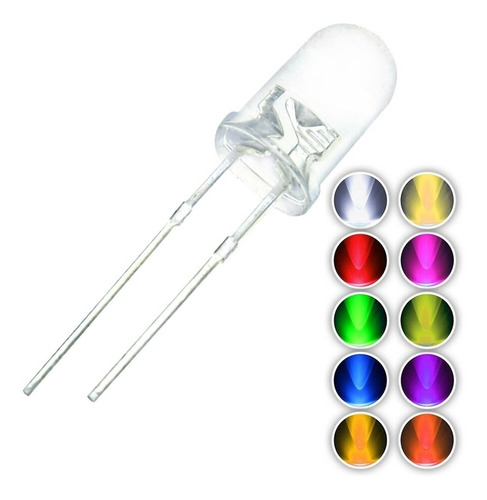 Led 5mm Chorro - Leds Alto Brillo Calidad X1000 Unidades