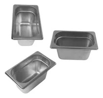 Comprar 6 Cubas 1\u002F9 10cm Sem Tampa De Aço Inox Gastronômicas Buffet
