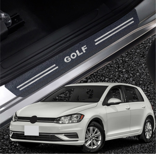 Soleira 8 Peças Volkswagen Golf Cor AÇO ESCOVADO