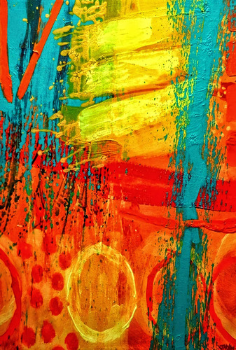 Cuadro 30x45cm Abstracto Colores Arte Decoracion Paint M1