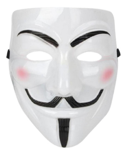 Máscara De Anonymous, Mxayr-001, Blanco, Máscara Anonymous, Color Blanco